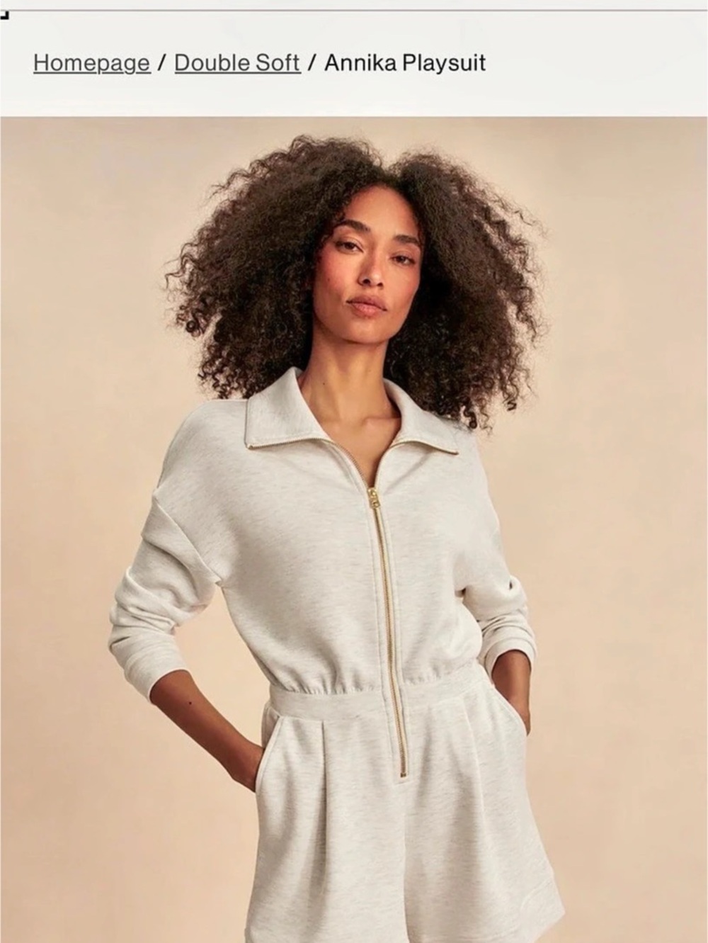 Varley Annika Playsuit Gray